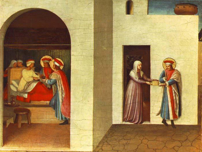 Fra Angelico The Healing of Palladia by Saint Cosmas and Saint Damian